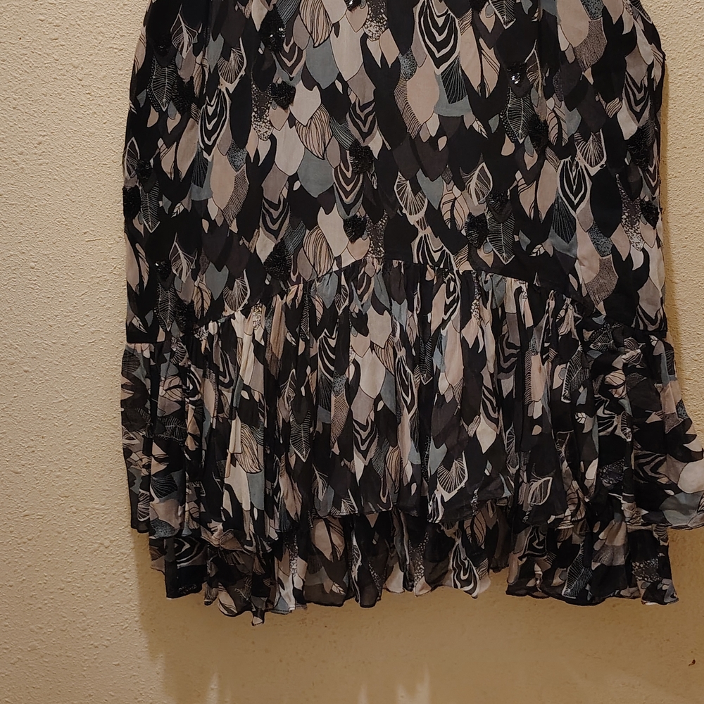 FLAPPER'ESQU French Connection Multicolor Sequined Drop Waist Dress Nwot - Picture 8 of 10